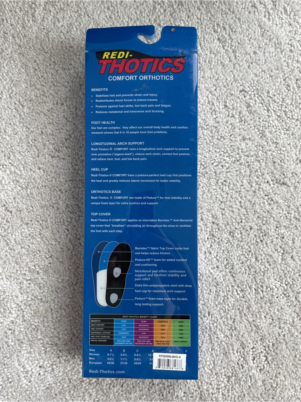 Redi-Thotics Comfort Plus Insole - Picture 2 of 2